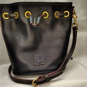 Dooney & Bourke Black Crossbody Bag with Gold Details